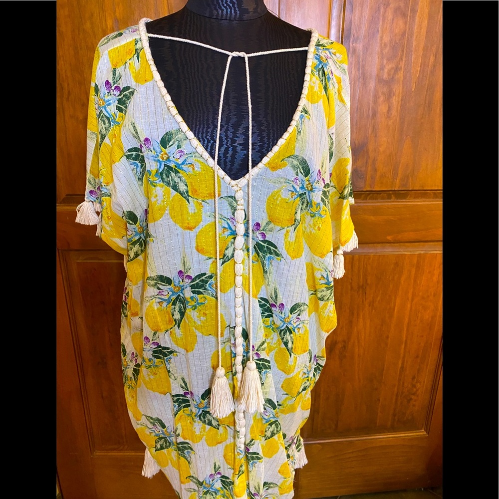 Z&L boutique brand lemon patterned cover up